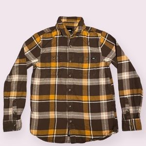 NWOT Vans- Brown & Yellow Flannel Longsleeve